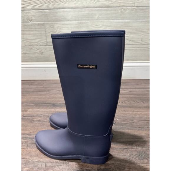 Planone Original Navy Blue Tall Rain Boots Women’s Size 8.5 Waterproof - Picture 14 of 14